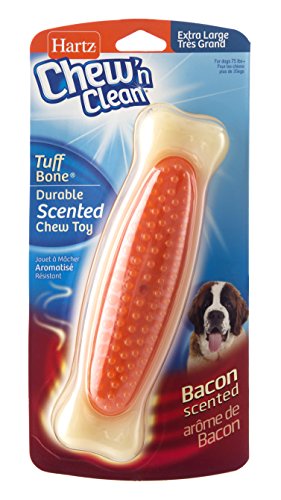 HARTZ Chew N Clean Tuff Bone Bacon Scented Dental Dog Chew T