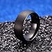 King Will Mens 2mm/4mm/6mm/8mm Black Matte Finish Tungsten Carbide Ring Domed Engagement Wedding Band Comfort Fit