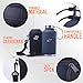 Mikash ArtMuseKits [Upgraded] Beer Growler 64 oz - Thermos Water Bottle - Insulated Stainless Steel Vacuum Water Jug Dark Blue for HOT and Cold Beverages - Black Neoprene Growler Carrier