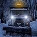 WoneNice 12V 60W Amber/Yellow COB LED Roof Top Emergency Hazard Warning LED Mini Strobe Beacon Lights Barw/Magnetic Base and 16 ft Straight Cord with Lighter Plug