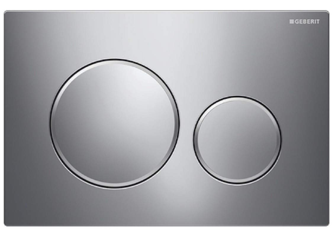 Geberit Sigma 20 Actuator Plate Pack of 1 Matte Chrome/Gloss Chrome-Plated, 115.882.KN.1
