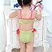 Saidi Girls One Piece Swimsuit Hollow-Out Butterfly Swimwear Yellow Pink