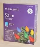 GE EnergySmart 50 LED C-9 Holiday String Lights Indoor/Outdoor Use