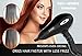 1875w Negative Ion Salon Hair Dryer,Professional Infrared Ions AC Motor Lightweight Hair Blow Dryer,Hair Styling Tool for Faster Drying and Maximum Shine,ETL Certified,Black