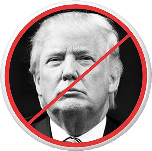 Red Slash Anti Against Donald Trump 1.25â€ Pinback Button Pin