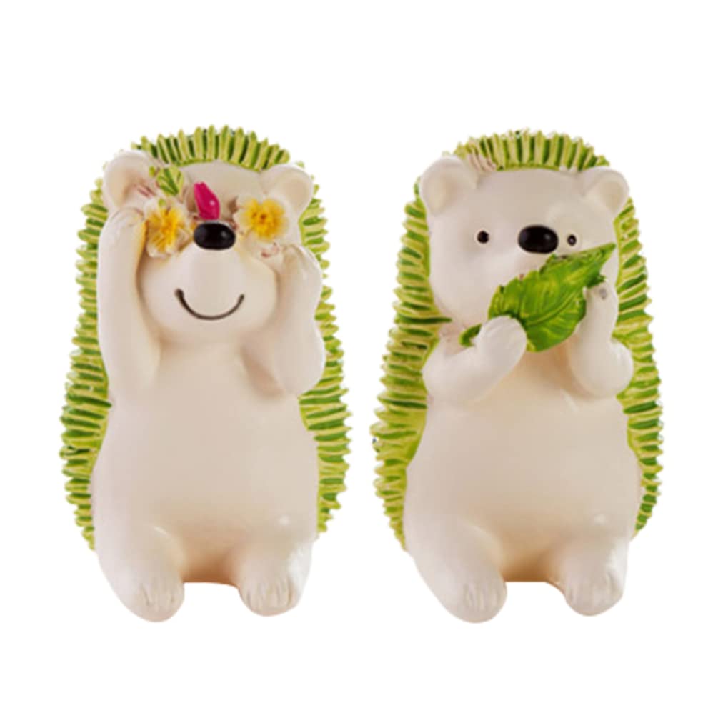 DOITOOL Toothbrush Holder 2pcs Creative Cartoon Hedgehog Toothbrush Holders Multi-function Storage Racks Toothbrush Organizer for Bathroom (Green)