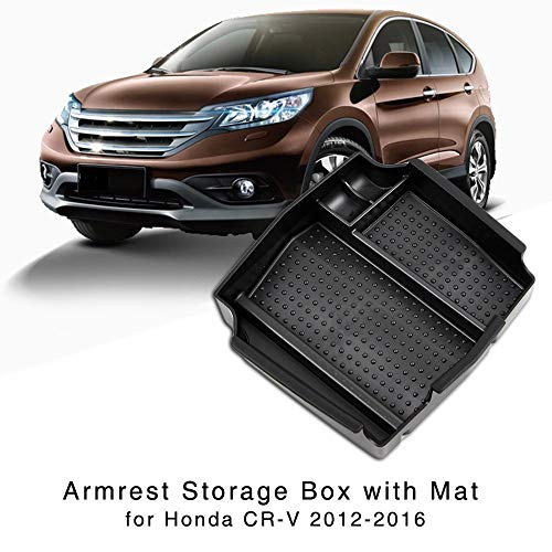 Dreamseek Armrest Storage Box Holder for Honda CR-V 2012 2013 2014 2015 2016 Central Console Glove Tray