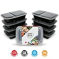 The Smart Box - Tupperware Containers - Reusable Bento Box And Meal Prep Containers With Compartments. Reusable, BPA Free, Microwave Dishwasher Freezer Safe 8 PACK