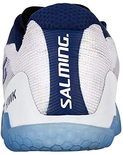 Salming Hawk Womens Indoor Court Shoe (White/Navy Blue) (10.5)