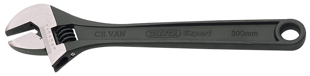 Draper 52682 365 Expert Crescent Type Adjustable Wrench with Phosphate Finish, 300mm,Blue