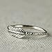 Antique Jewelry Solid Sterling Silver Feather Ring Stacking Rings Bride Wedding Valentine's Festival Gifts for Boyfriend Girlfriend (US Size)