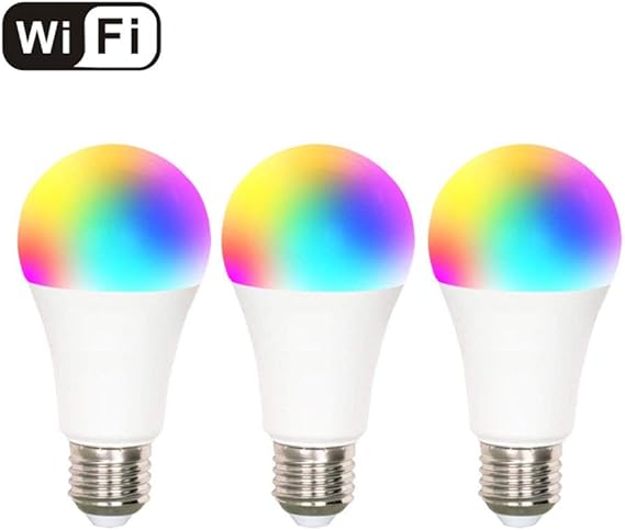 Smart Alexa Light Bulb, RGBW Wi-Fi LED Bulb 7W 630LM Dimmable