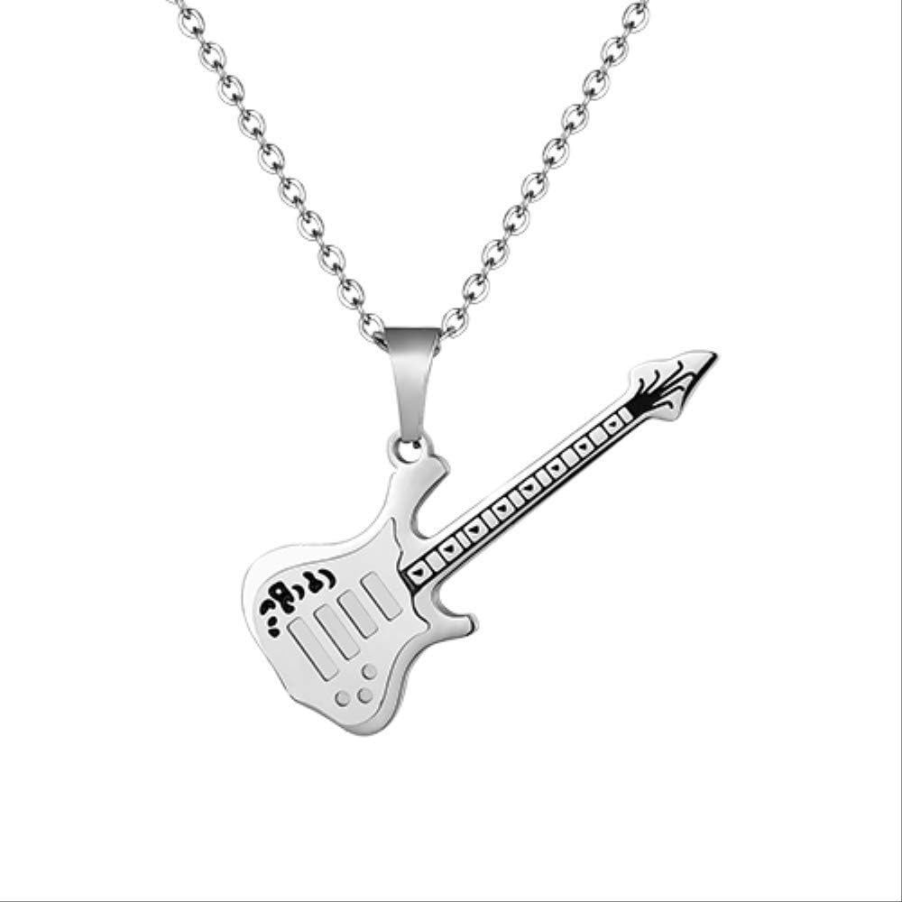 necklace Fashion stainless steel gold and silver guitar necklace
