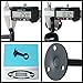 Alise Curtain Rod Holder Bracket 1''Dia,Closet Rod Holders Wall Mounted,Ceiling Mount Curtain Flange Brackets,Curved Shower Curtain Rods for Bathroom,Stainless Steel Black Finish,Pack of 2