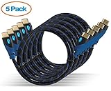 Aurum Ultra Series - High Speed HDMI Cable with Ethernet 5 Pack (40 Ft) - Supports 3D & Audio Return Channel [Latest Version] - 40 Feet - 5 Pack
