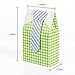 Haperlare 50 pcs My Little Man Candy Favor Boxes Boy Baby Shower Party Favor Boxes with Blue Green Bow Tie Ribbon Paper Candy Bags for Blue Green Gingham Party Decorations Supplies