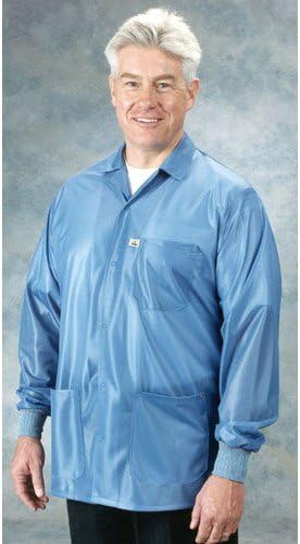 Tech Wear Small Blue Lapel ESD / Anti-Static Jacket - LOJ-23C-S [PRICE is per COAT]