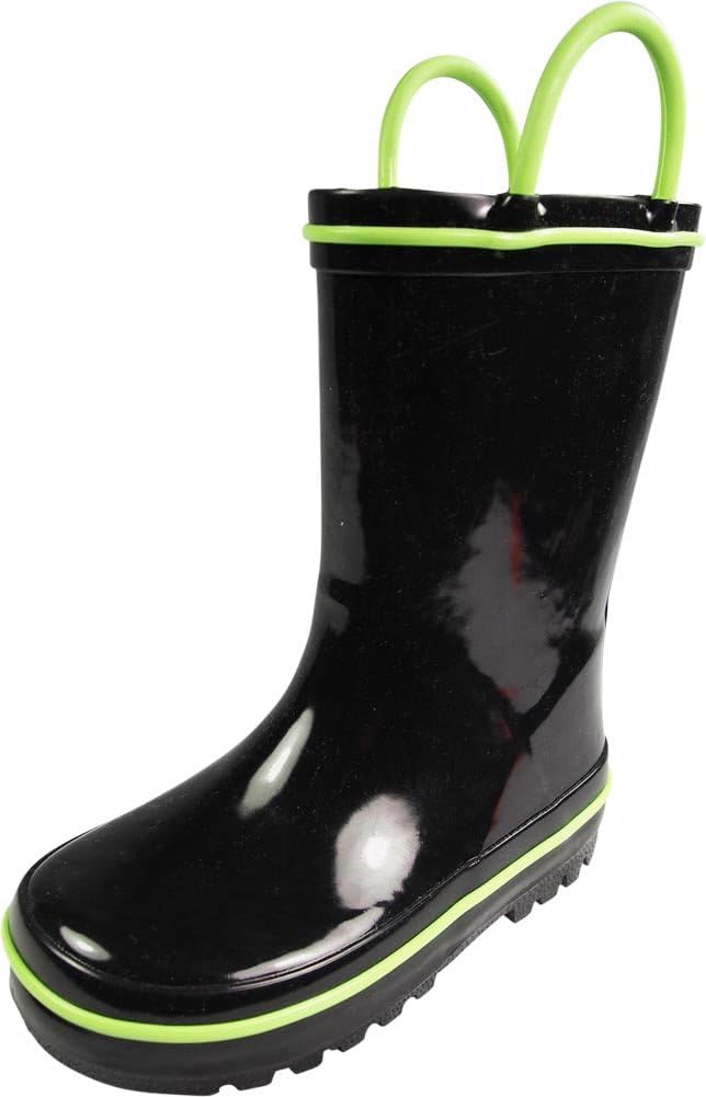 Waterproof Rubber Rain Boots for Kids - Boys and Girls Solid & Printed Rainboots for Toddlers and Kids