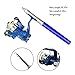 MultiOutools 38 Inches Pocket Pen Rod Set,Mini Fishing Rod and Reel Combos,Portable Travel Fishing Gear in A Box,Good Gift for Birthday,Festival,Christmas (Blue)