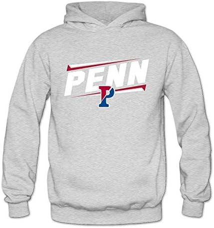 FUDI Women's NCAA University Of Pennsylvania Penn UPenn Quakers Logo Hoodie S Ash