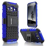 Evocel® Galaxy J1 Case, Heavy Duty Armor Case with Stand For Samsung Galaxy J1 (2015) - Evocel® Retail Packaging, Blue
