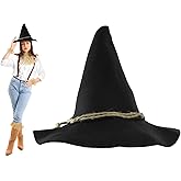 Nicky Bigs Novelties Wizard Felt Hat Witch Sorcerer Hats Adult Costume Scarecrow Accessory for Halloween