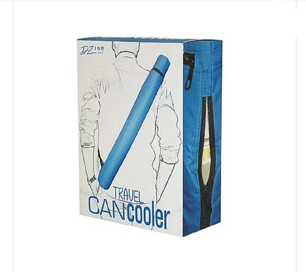 Dzine Travel Can Cooler - Insulated Zip Bag - Hold Up To 6 Cans