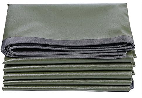 Tarps DUO Medium Duty Waterproof | Ground Tent Trailer Cover | Large Tarpaulin in Multiple Sizes -0.6mm 600g/m² (Color : Army Green+Silver Grey, Size : 6x8m)