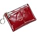 Women's Triple Zipper Leather Coin Purse Change wallet Coin Pouch RFID Card Holder with Key Ring