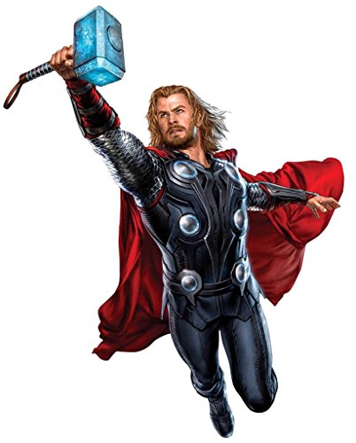 THOR HAMMER ATTACK Avengers Decal WALL STICKER Home Decor Art Movie C493, Large