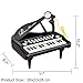 Mallya 24 Keys Keyboard Kids Toy Piano with Microphone - Black