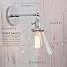 PERMO Single Sconce with Funnel Flared Glass Clear Glass Shade 1-Light Wall Sconce Wall Lamp (Chrome)