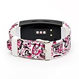 X4-TECH Band for Gear Fit2 Watch Soft Silicone Replacement Elastomer Band Plastic Wristband for Samsung Galaxy Gear Fit 2 SM-R360 Smart Watch (Flower-02)