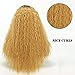 MISSQUEEN Ombre Blonde 2 Tones Synthetic Kinky Curly Wavy Fluffy Wig Dark Roots Long Natural Replacement Hair Full Wigs for Black Women
