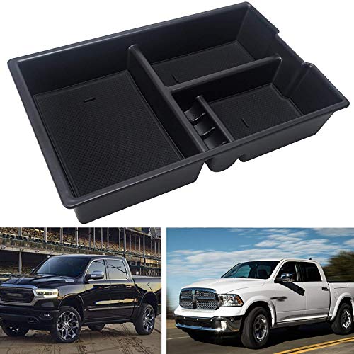 Car Center Console tray Organizer Insert Armrest secondary Storage Box for 2009-2018 Dodge RAM 1500 2500 3500(Full Console w/Bucket Seats ONLY) - Thumbnail 7