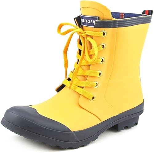 tommy hilfiger yellow rain boots