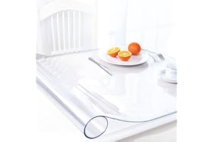 AimerGro 14x24 Inch Table Cover Protector - 1.5mm Thick Desk Mat Pad PVC Plastic Vinyl Table Cover for Office and Home