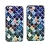 Lovely Blue Mermaid Fish Scale Hard PC Protective Back Cover Case for iPhone 6 6s 7 Plus 8 8 Plus