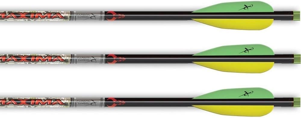 Carbon Express 52230 Maxima Badlands 20" Bolt 3Pk with Universal Nock System, Black : Sports & Outdoors