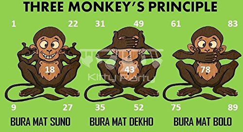 Monkeys Principle Printed Tambola Tickets