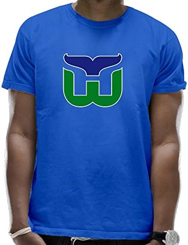 Mens Popular Old Time Hartford Whalers Vintage Logo T-Shirts