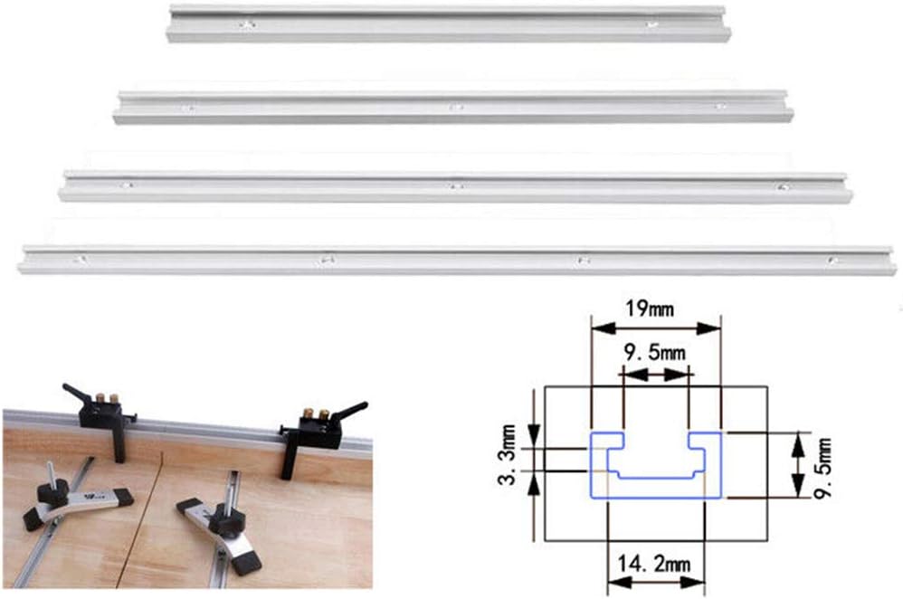 Guoz T-Track Aluminum Slot Miter Track Jig Tracking Fixture For Woodworking Routers Table Bandsaw DIY Tool Length 300/400/500/600mm