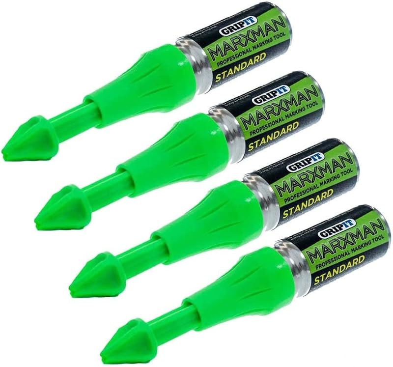 Marxman Green Chalk Marking Pen x4 Hole Marking Tool Up to 45mm MARXMAN1GRN