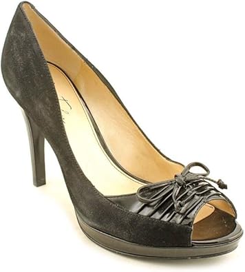 black suede platforms