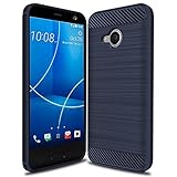 HTC U11 Life Case, PUSHIMEI Soft TPU Brushed Anti-fingerprint Full-body Protective Phone Case Cover For HTC U11 Life (Navy Blue)