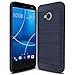 HTC U11 Life Case, PUSHIMEI Soft TPU Brushed Anti-fingerprint Full-body Protective Phone Case Cover For HTC U11 Life (Navy Blue)