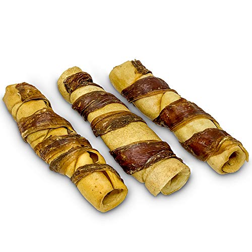 Wild Eats Water Buffalo Retriever 9 Inch Cheek Roll Dog Chews 3 Pack