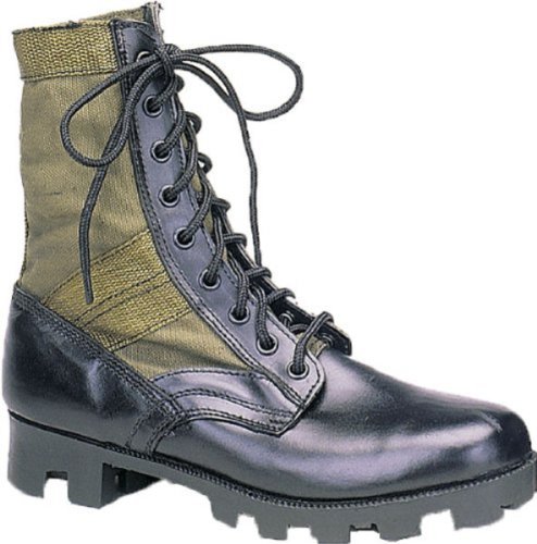 Olive-Drab-Panama-Sole-Military-Leather-Jungle-Boots-5080-Size-5Wide