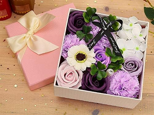 Amazon Ziao ソープフラワー フラワーソープ 誕生日 花 石鹸花 プリザーブドフラワー ボックス入り 創意方形ギフト 母の日 還暦祝い 誕生日 記念日 敬老の日 先生の日 プレゼント バレンタインデー 結婚祝い 昇進 退職祝い お見舞い 新築転居祝い入学 卒業祝い 贈り物