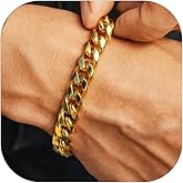 ChainsHouse Cuban Link Bracelet for Men, Stainless Steel Mens Bracelet 3MM/6MM/9MM/12MM Width Cuban Chain Wrist Bracelets, 6.3"-8.3" Length, Send Gift Box